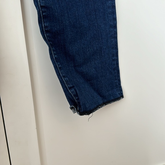 Paige Hoxton Straight Ankle Blue Jeans unfinished edges 26 - Picture 7 of 13